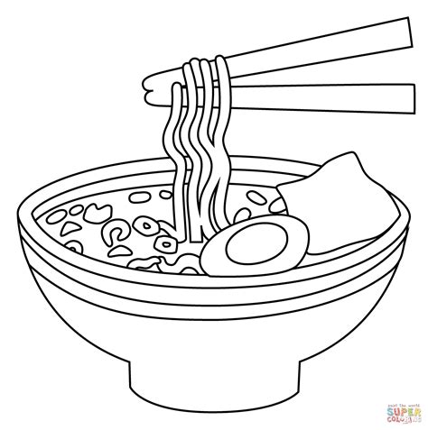 Steaming Bowl Emoji Coloring Page Free Printable Coloring Page