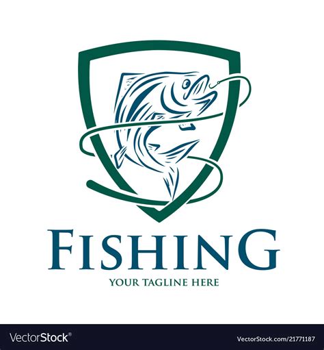 Fishing Logo Design Template Royalty Free Vector Image