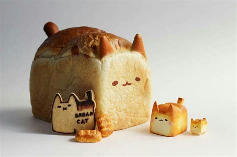 Kawaii Bread Cat Cute Food Cute Food Art Kawaii Food