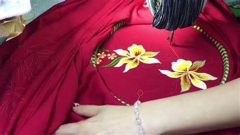 Mẫu Thêu áo Dài Hoa Lan Embroidery Orchid Flower Youtube