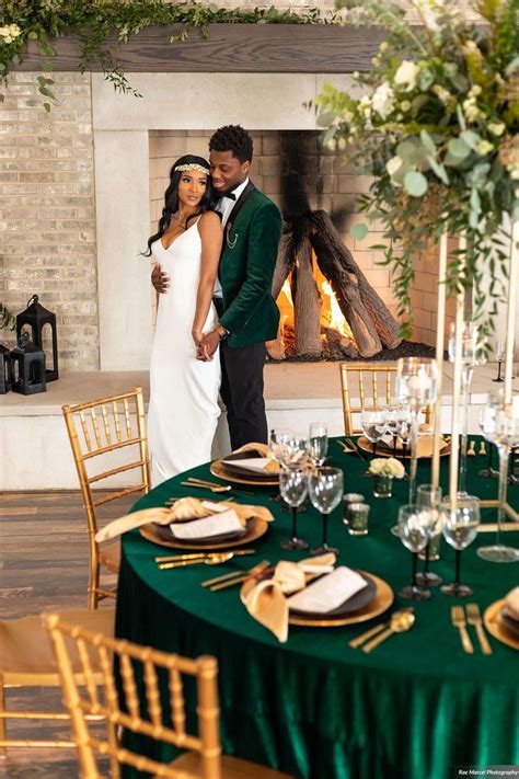Romantic Emerald Elopement Green Wedding Decorations Emerald Wedding