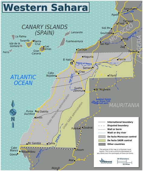 Sahara Occidental Mapas Geográficos Del Sáhara Occidental Tenerife