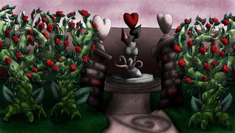 Alice In Wonderland Background Queens Garden By Yourfavoritesoybean