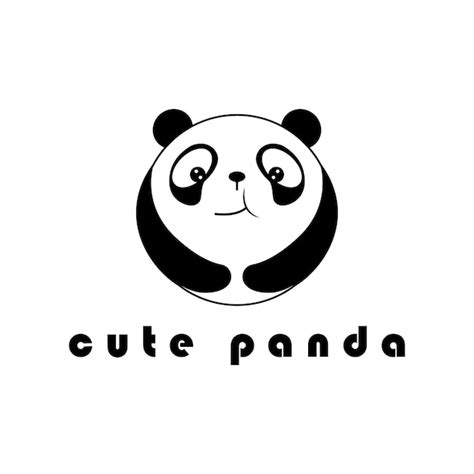 Premium Vector Creative Panda Logo With Slogan Template