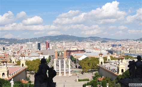 View Barcelona Spain City Background