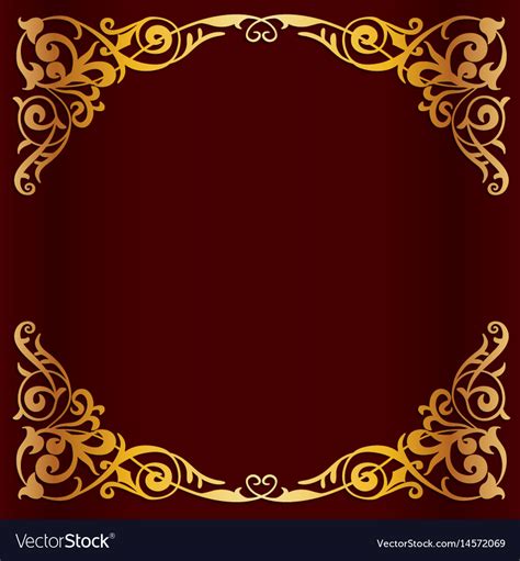 Royal Golden Frame For Design Royalty Free Vector Image