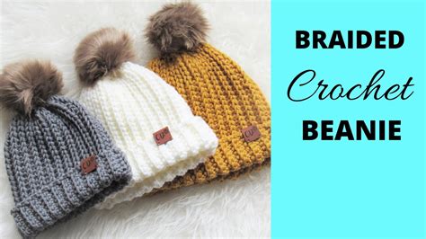 Braided Beanie Pattern Easy Crochet Ribbed Beanie Youtube