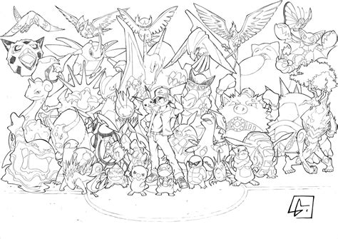 Players try to complete the pokédex in the game. All pokemon coloring pages download and print for free