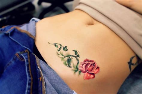 A large design will likely cover your whole stomach area. 70+ Gorgeous Rose Tattoos That Put All Others To Shame ...