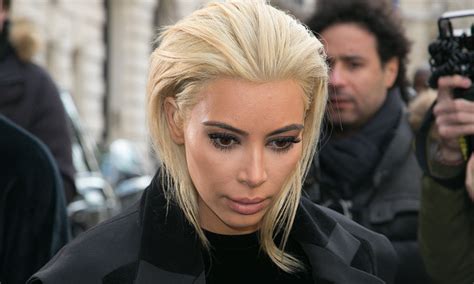 Kim Kardashian Debuts New Platinum Blonde Hair