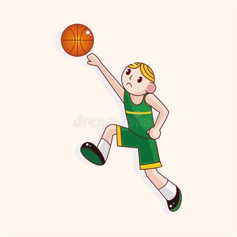 Basketball Player Cartoon Elements Vectoreps Stock Vector