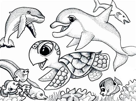 Underwater Coloring Pages Animals