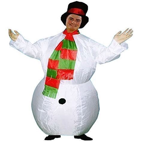 Adult Inflatable Frosty The Snowman Xmas Christmas Fancy Dress Costume