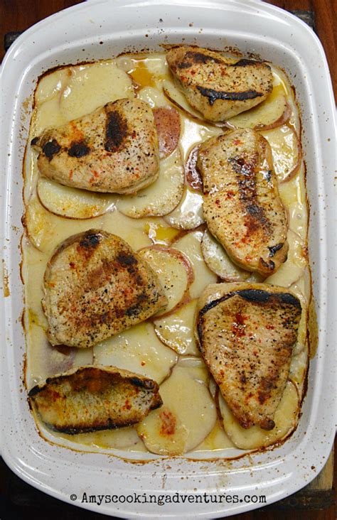 We are all familiar with scalloped potato recipes that come in a box but once you make these potatoes from scratch you will never go back. Baked Pork Chops & Scalloped Potatoes