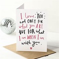 i love you quote valentine's day card by old english company ...