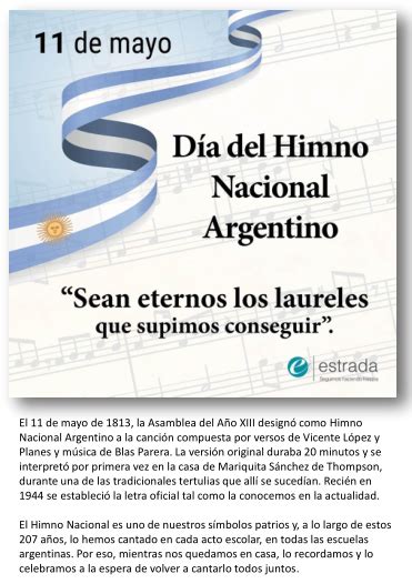11 De Mayo Día Del Himno Nacional Argentino