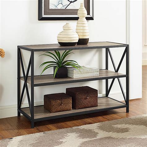 The walker furniture credit card (synchrony financial) comes with lots of easy payment options. Walker Edison Furniture Company Driftwood Open Bookcase-HDS40XMWAG - The Home Depot