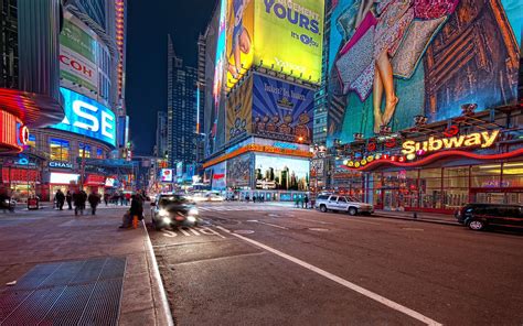 New York Lights Hd Image Times Square New York City Background New