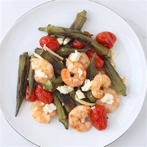 Roasted Shrimp Okra And Tomatoes Living Well Kitchen