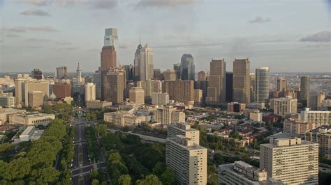 48k Stock Footage Aerial Video Approaching Philadelphia City Hall And