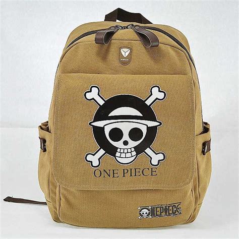 One Piece Luffy Printed Canvas Backpack Bag One Piece Merchandise