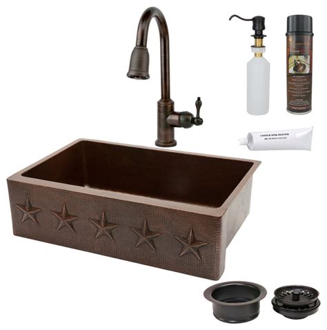 Rustic kitchen faucet designs 855 products. 33" Kitchen Apron Star Sink w/ ORB Faucet - Rustic ...