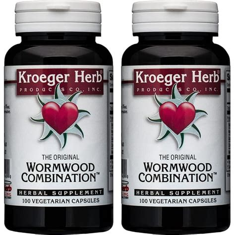 Wormwood Combination Caps 100 By Kroeger Herb Pack Of 2