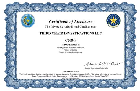 Texas License Number C20849 Third Chair Ft Worth Tx We Help Your