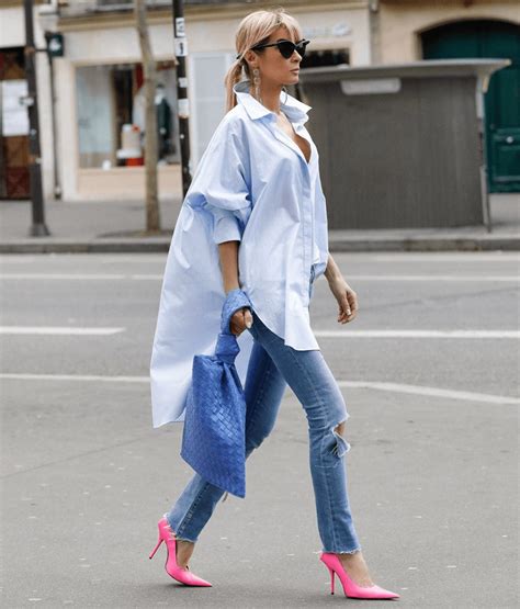How To Dress Up Jeans And A Button Down Top Anytime Womens Fashion Oversized Shirt Outfit
