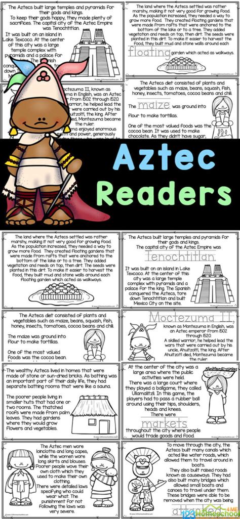 Free Aztecs For Kids Printable Pages To Read Color And Learn In 2022