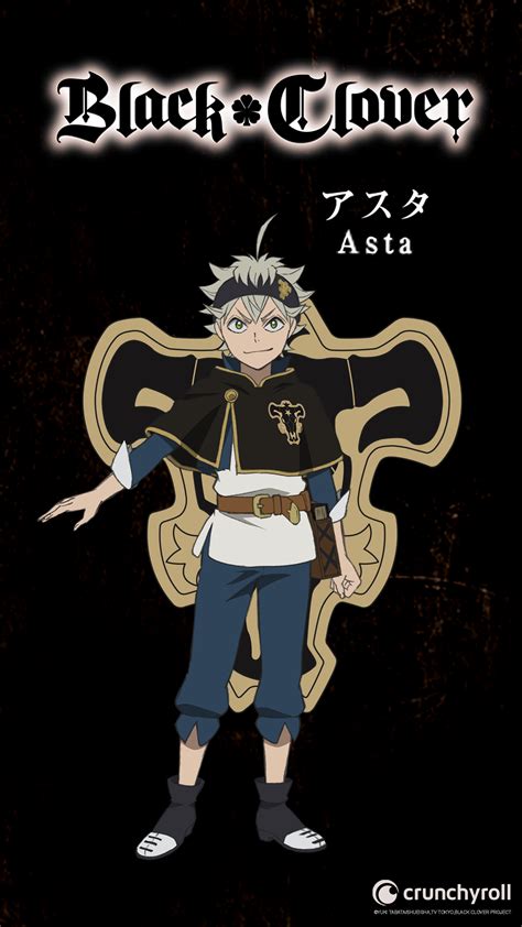 An Anime Character In Black And White With The Wordsblack Clover Asia