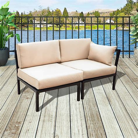 Patio Festival Loveseat Outdoor Metal Furniture 2 Seat All Weather