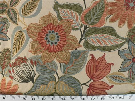 Shop large scale floral fabric at the world's largest marketplace supporting indie designers. Drapery Upholstery Fabric Jacquard Floral Vivid Colors ...