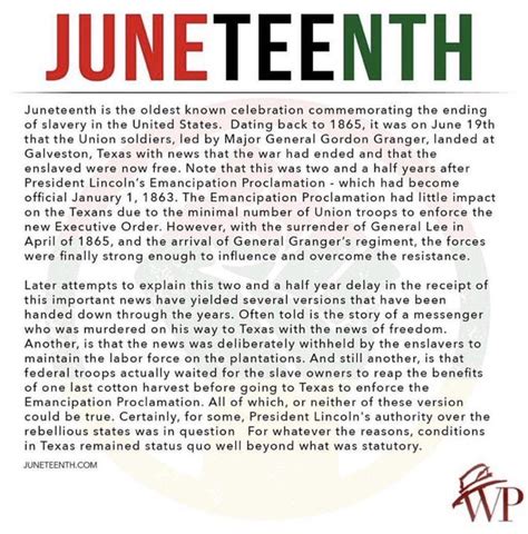 History Of Juneteenth Unbeliefe Facts