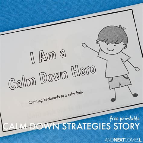 Free Printable Calm Down Strategies Story For Kids And