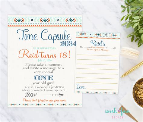 Banners And Signs Time Capsule Sign And Card Printable Time Capsule Bear