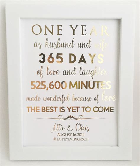 10 Unique First Anniversary T Ideas Husband 2024