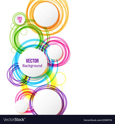 Circle Design Background With Overlapping Circles Vector Image
