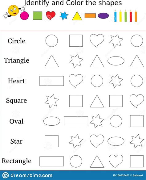 Recognizing The Shapes Worksheet Printable