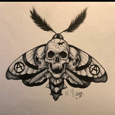 Update More Than 70 Moth Skull Tattoo Best Incdgdbentre