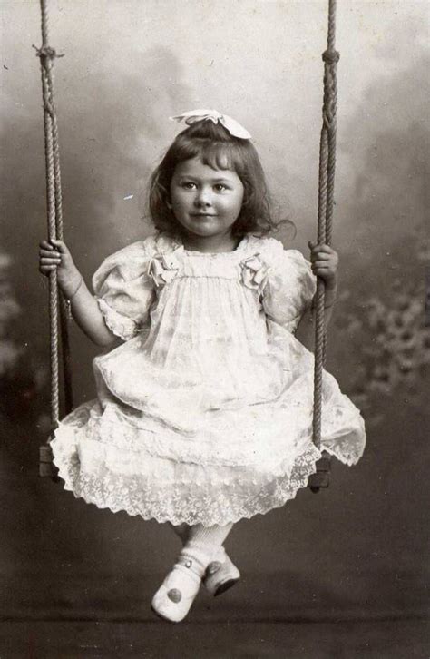 Vintage Little Girl In Swing 002 By Mementomori On