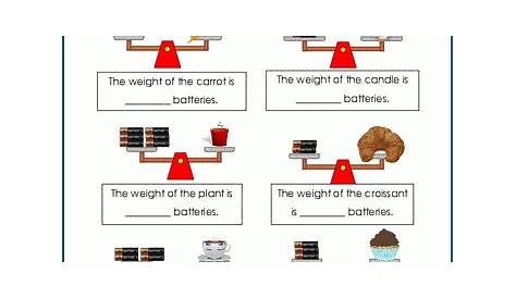 Grade 2 weight Worksheets: Measure weights in non-standard units | K5