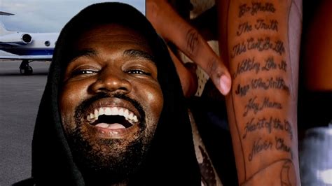 Kanye Wests Tattoos Meanings Youtube