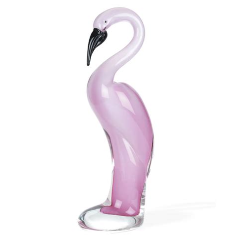 Badash Crystal Murano Style Art Glass Pink Flamingo 13 Inch