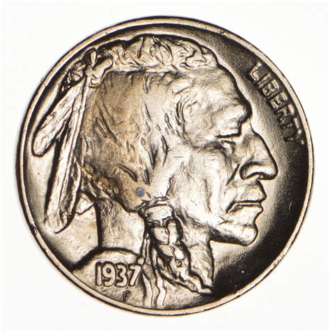 Full Horn High Grade Tough 1937 Buffalo Nickel Sharp Coin
