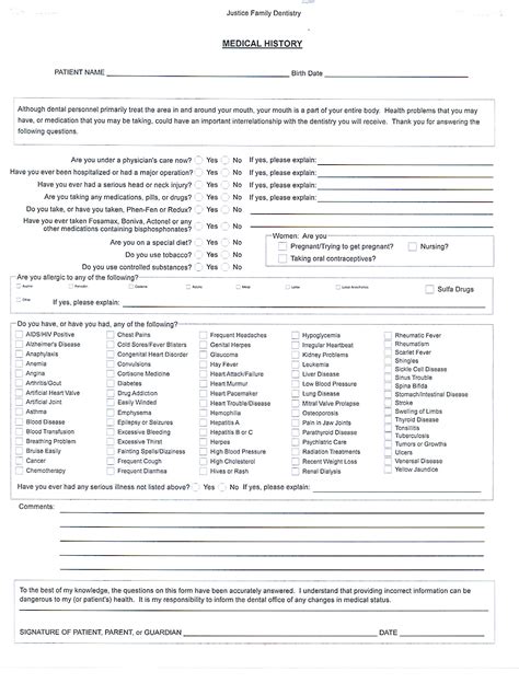 Printable Pdf Medical History Form Printable Forms Free Online