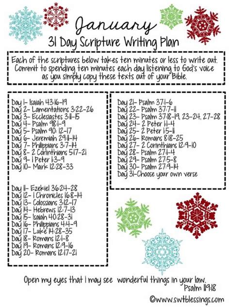 Free Printable Scripture Writing Plans 2024