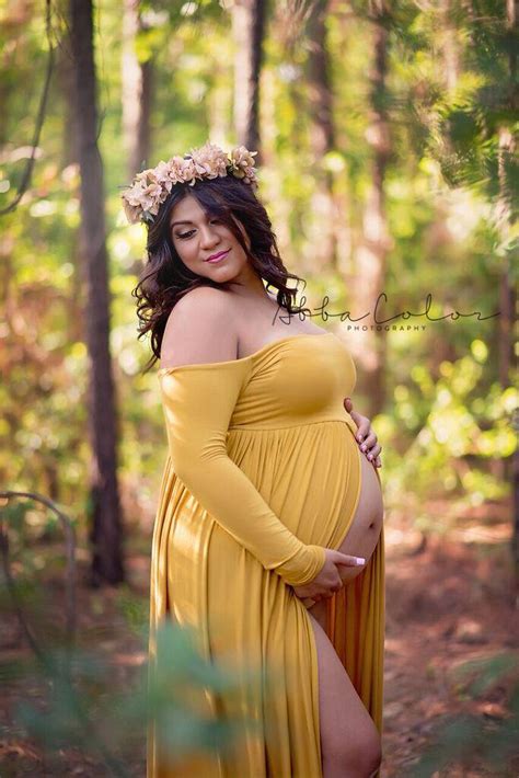 Stunning Momma In Our Miriamgown In Gold Maternity Photography Poses