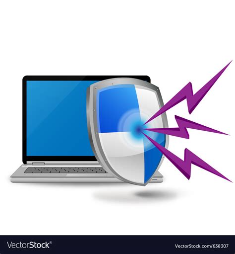 Laptop Computer Security Royalty Free Vector Image