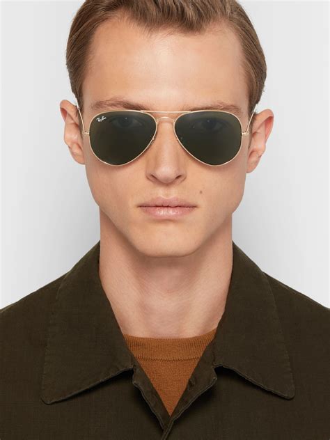 Gold Aviator Gold Tone Sunglasses Ray Ban Mr Porter